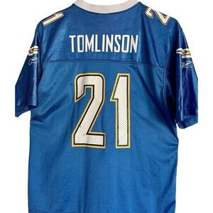 Vtg LaDainan Tomlinson SanDiego Charge NFL Reebok Jersey YOUTH‎ L 14-16 Y2K